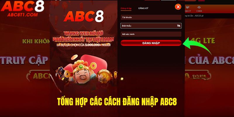 Tổng hợp các cách đăng nhập ABC8